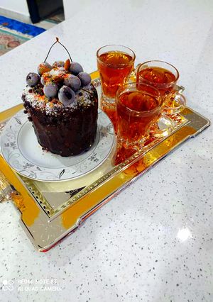 عکسی از دستور 💛مینی کیک دبل چاکلت💛(درقوطی رب)