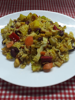 Una foto de Ensalada con porotos