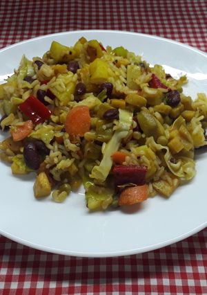 Una foto de Ensalada con porotos