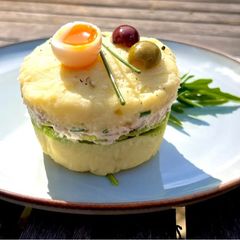 A picture of Causa Limeña – Peruvian mash-up.