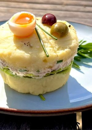 A picture of Causa Limeña – Peruvian mash-up.