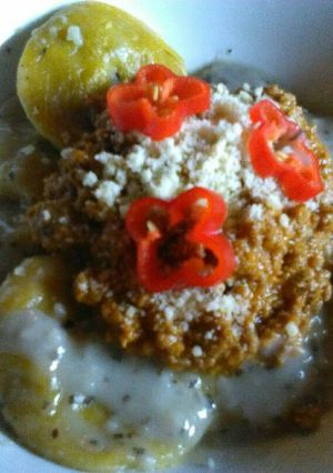 Foto principal de Sorrentinos de auyama con salsa bechamel y bolognesa