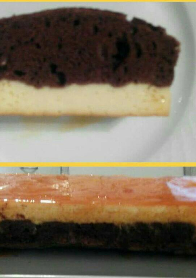 Una foto de Bizcochoflan de chocolate y naranja