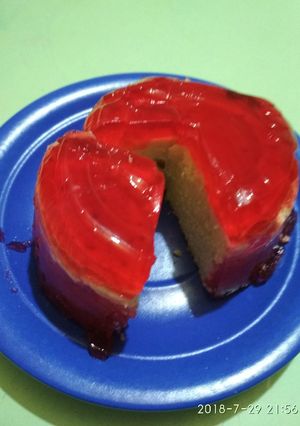 Una foto de Bizcocho con gelatina