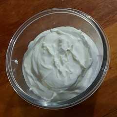 A picture of Homemade cream cheese, So creamy.