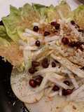 Insalata di cavolo rapa, mela e melograno