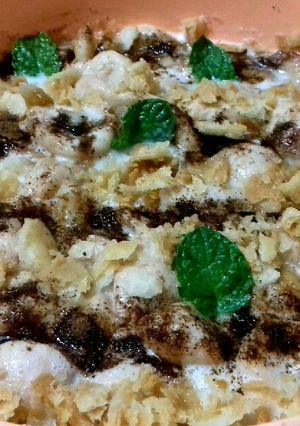 A picture of Daal k Meethay Dahi Baray #Cookpadapp #IftarContestwithHuma.