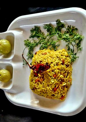 A picture of Goose Berry /Amla Rice.