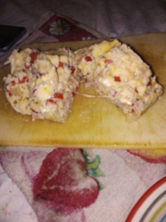 Una foto de Pan de huevo relleno!