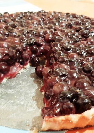 Una foto de Tarta fresca de arándanos