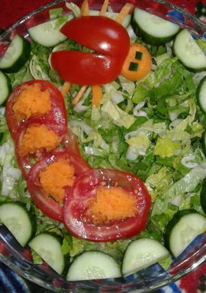 عکسی از دستور تزیین سالاد کاهو