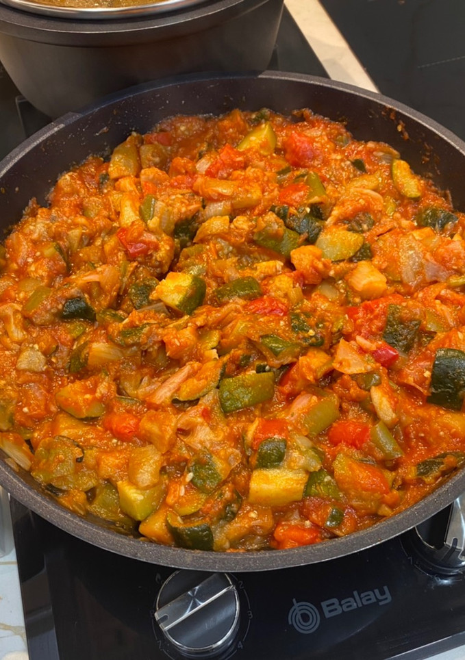 Una foto de Pisto de Verduras al Microondas