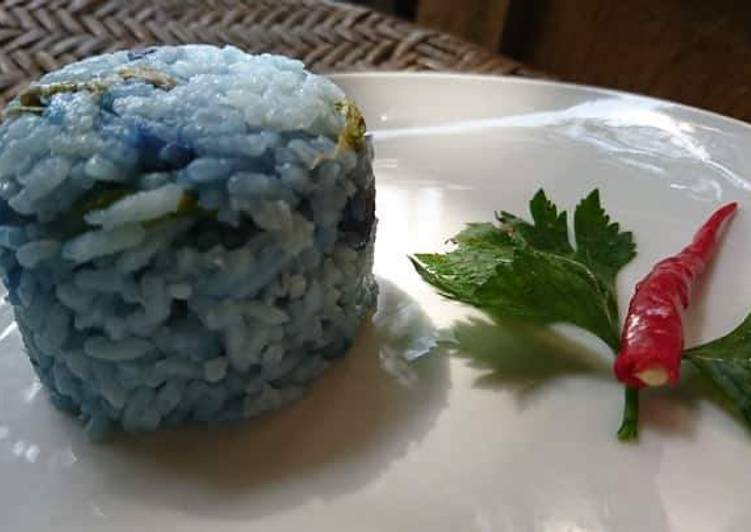 Resep masakan Nasi Biru Bunga Telang | Cara Membuat Nasi Biru Bunga Telang Yang Enak Dan Mudah