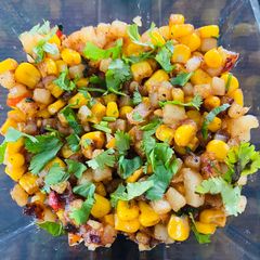 A picture of Sweet Corn and Potato Stir Fry.