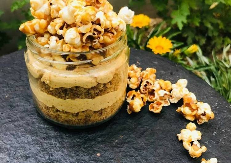Steps to Prepare Homemade Caramel popcorn jar cake
