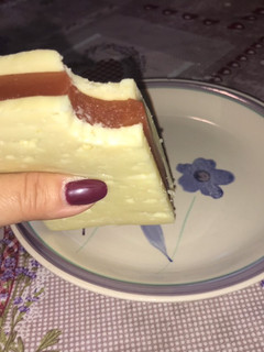 Una foto de Postre de queso con dulce de membrillo