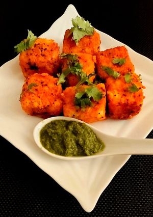 A picture of Hot and SpicyTandoori Dhoklas.