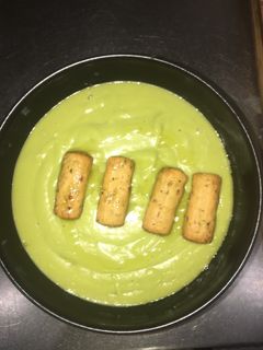 Una foto de Crema de guisantes