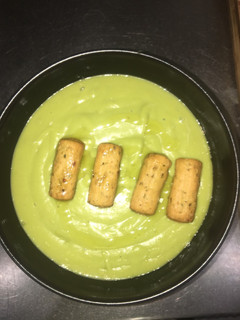 Una foto de Crema de guisantes