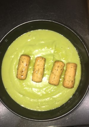 Una foto de Crema de guisantes