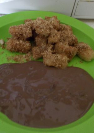 Diós gnocchi, csokiöntettel recept fotója