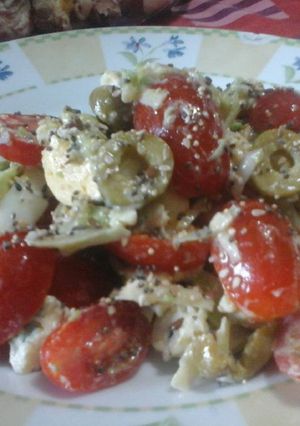 Una foto de Ensalada de queso azul