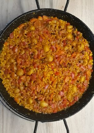 Una foto de Paella de calamaritos