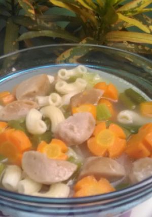 Foto resep 21.Sop baso makaroni #bikinramadanberkesan