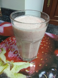 Una foto de Batido de fresas