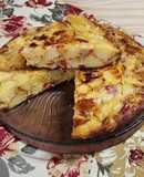 🥔 Tortilla de papas española. Otra versión, cocción de las papas combinada 🥔 sin freír!!