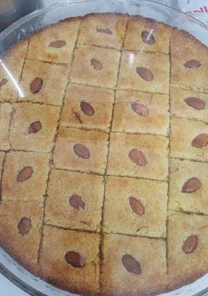 صورة لوصفة بسبوسه بالزعفران