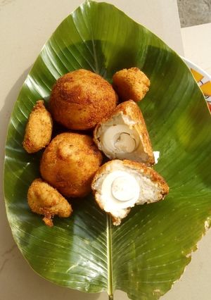 A picture of Yam balls.
