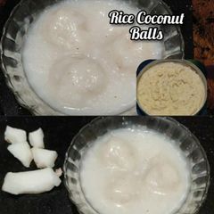 A picture of Rice Coconut Balls.