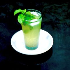 A picture of Mousambi Mint Mocktail.