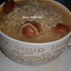A picture of Noodles & Sausage Soup.