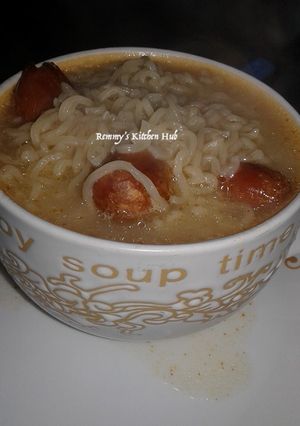A picture of Noodles & Sausage Soup.