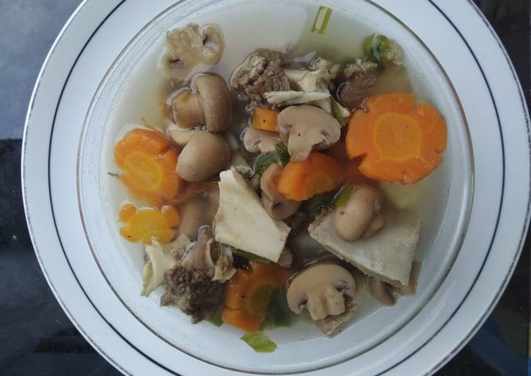 Resep Sop sapi mix jamur kancing, Menggugah Selera