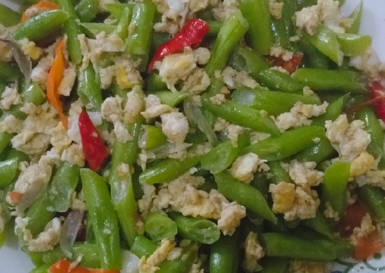 Tumis Buncis Telur