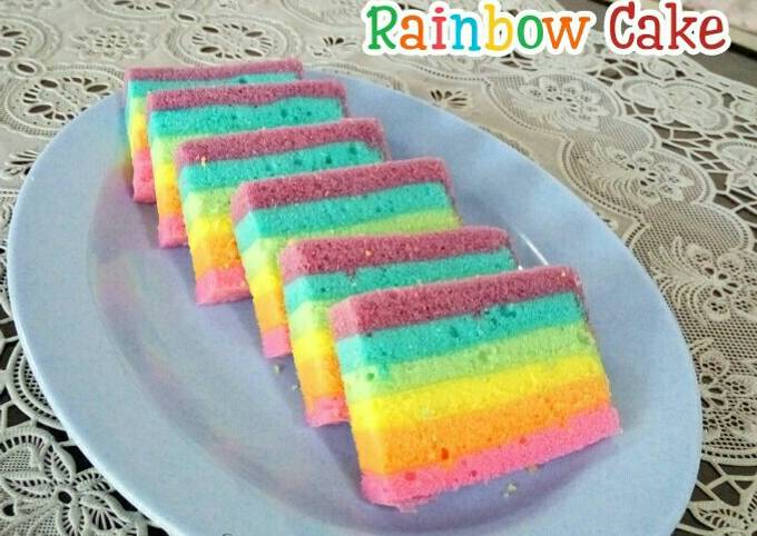 Steamed Rainbow cake