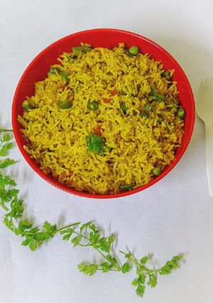 A picture of Veg biryani.