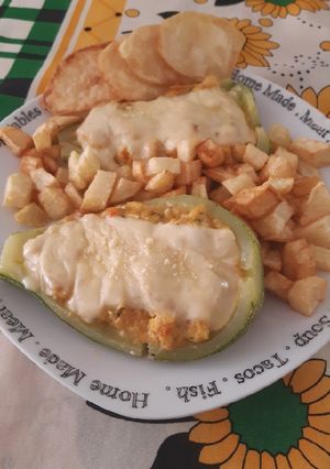 Una foto de Zapallo italiano con papitas