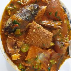 A picture of Okro soup.