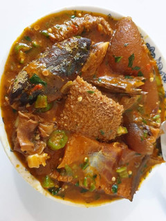 A picture of Okro soup.