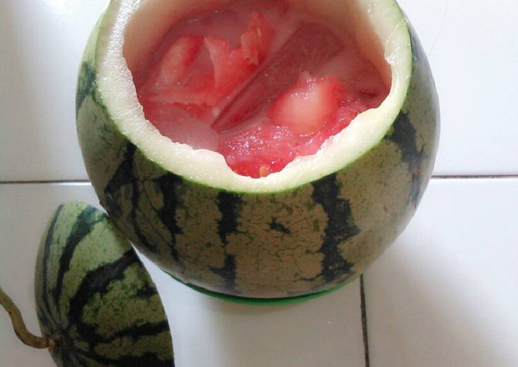 Langkah Mudah untuk Menyiapkan Es buah semangka Anti Gagal
