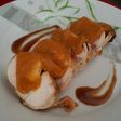 Pollo con salsa de melocotón