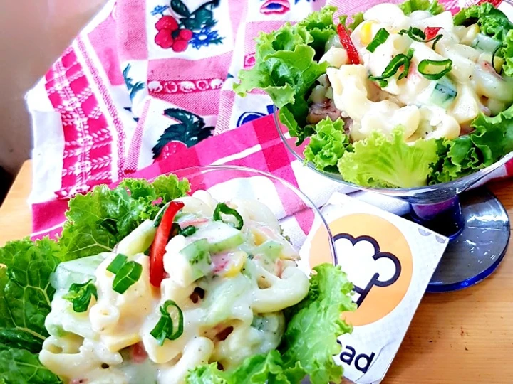 Easy Steps to Make Creamy pasta ceasor salad the Delicious Delicious