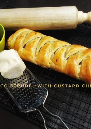 Foto resep Choco strudel with custard cheese