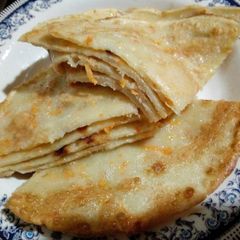 A picture of Savoury (salty) carrot crepes.