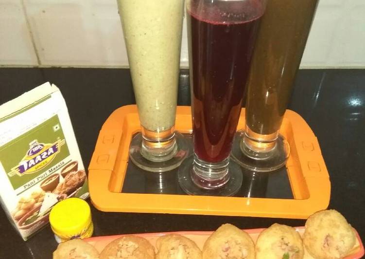 Thrilling drink with pani puri