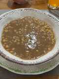 Garbanzos con harina dorada